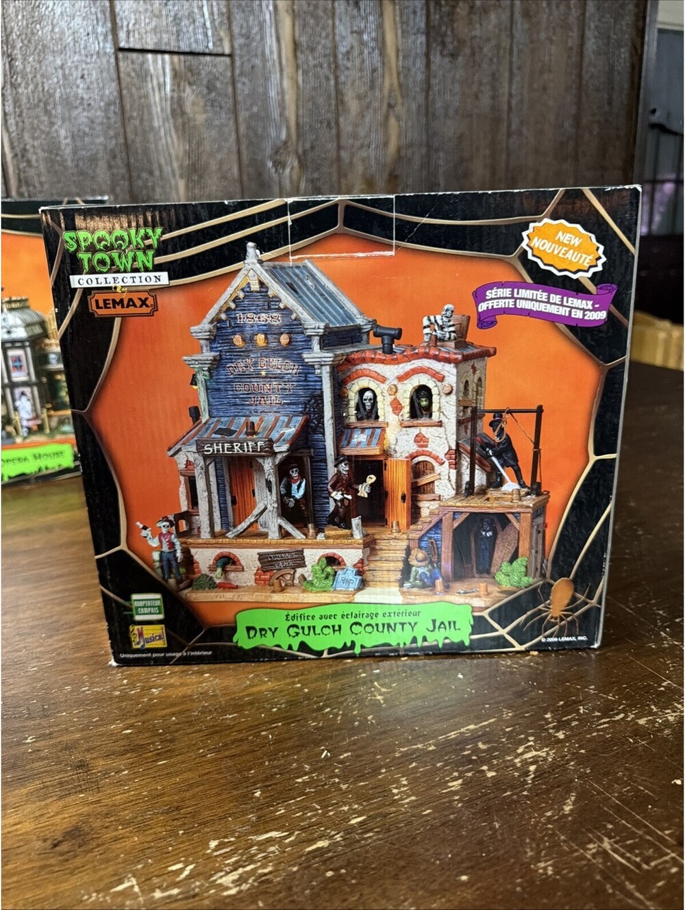 Lemax Spooky Town Halloween Village Dry Gulch County Jail Retired